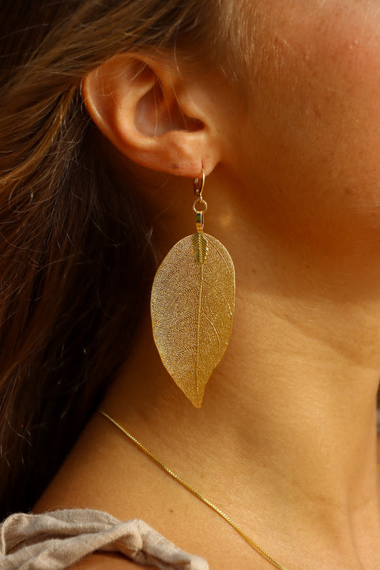 Gold Leaf Earrings