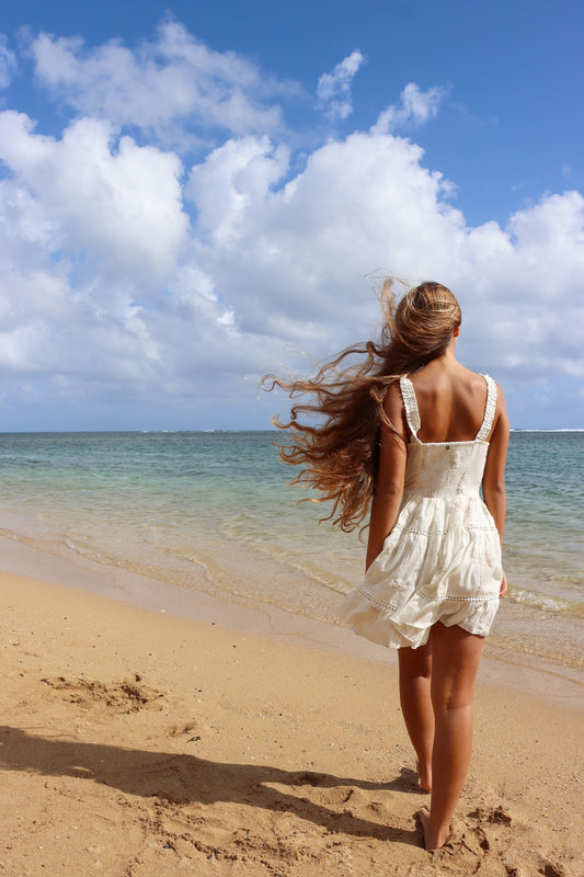 White Garden Mini Dress