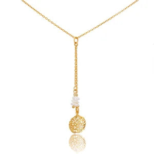 Coral Keshi Necklace