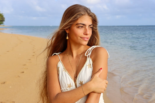 Gold Tear Drop Earrings