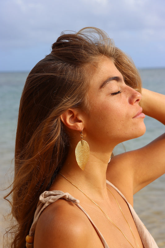 Gold Leaf Earrings