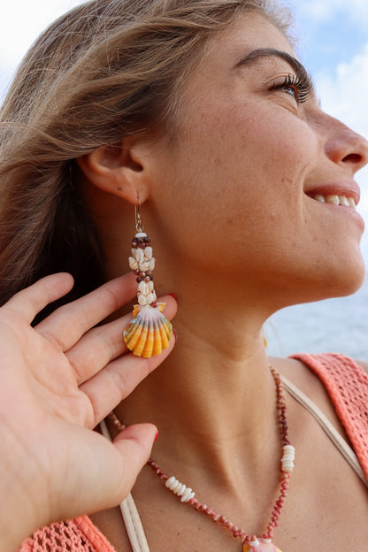 Sunrise Shell and Niihau Earrings