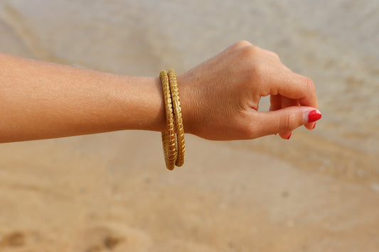 Woven Gold Bangle
