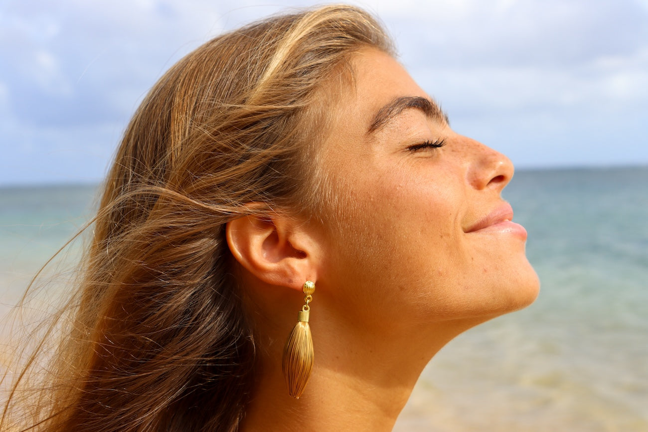 Gold Thread Earrings