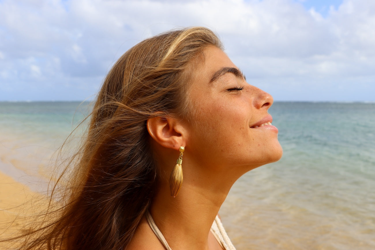 Gold Thread Earrings