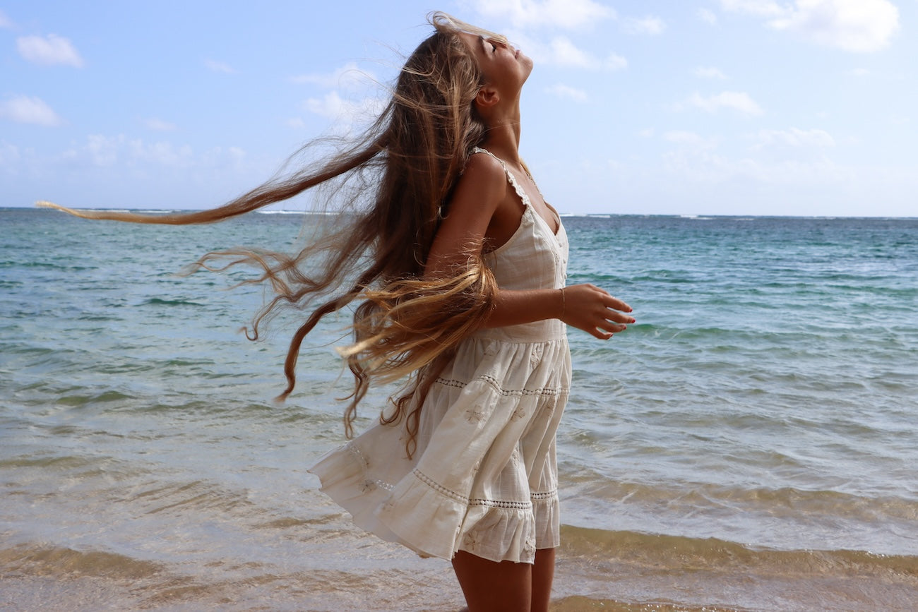 White Garden Mini Dress