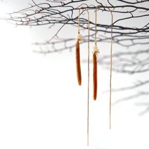 Gold Coral Earrings