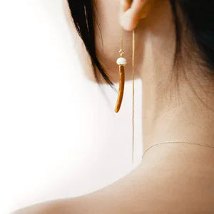 Gold Coral Earrings
