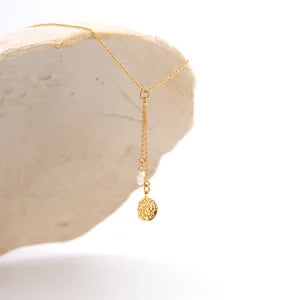 Coral Keshi Necklace